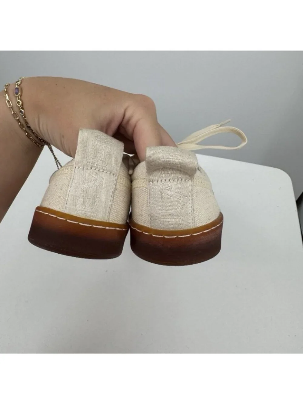 Everlane Tread Bare Sneaker size 6 Women's in Canvas Natural Lace-up Shoes